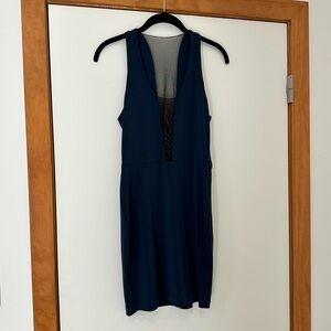 Elizabeth and James Mini Dress with Mesh Cutouts